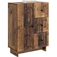 vidaXL Dressoir met lade Oud hout 66 x 34,5 x 90 cm Bewerkt hout