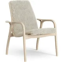 Swedese Laminett Fauteuil Eik wit gepigmenteerd / schapenvacht Moonlight (beige)