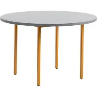 HAY Two-Colour eettafel Ø120 cm Ochre-light grey