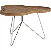 Swedese Flower mono Tafel Special Edition 62x66 cm H39 cm-geverfd walnoot-verchroomd staal