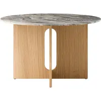 Audo Copenhagen Androgyne Round Eettafel 120 cm | Natural Oak | Grey Galaxy Marble