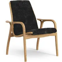 Swedese Laminett Fauteuil Eik geolied / schapenvacht Black (zwart)