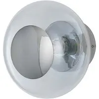Ebb & Flow Horizon Plafond- / Wandlamp Ø: 21 cm | Shiny Silver | Clear E14 IP44