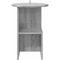 vidaXL Bijzettafel Sonoma-grijs, Ø 39,5 x 55 cm, houtvezel