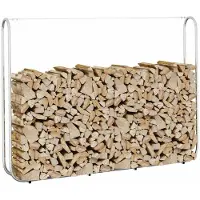 vidaXL Haardhoutrek 200x25x150 cm gegalvaniseerd staal