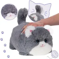 Sarcia.eu Huggy Luv Interactieve grijze kat KITTY, knuffel, kinderspeelgoed met geluid 2+