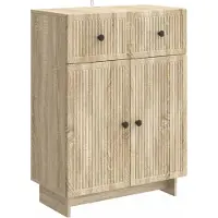 vidaXL Dressoir Sonoma Eiken 66 x 34,5 x 90 cm Bewerkt hout