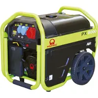Pramac mobiele stroomgenerator PX 8000 TXB, benzine, tankinhoud 3,5 l, 1,3/4,3 kW, 230/400 V, 69 dB, handmatige/elektrische start, 1 stopcontact