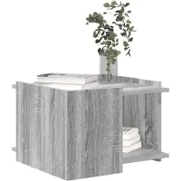 vidaXL Salontafel Sonoma-grijs, 50,5 x 50 x 33 cm, houtvezel