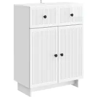 vidaXL Dressoir Hoogglans Wit 66 x 34,5 x 90 cm Bewerkt hout