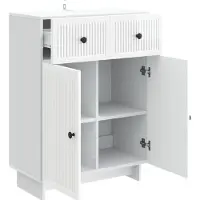 vidaXL Dressoir Hoogglans Wit 66 x 34,5 x 90 cm Bewerkt hout