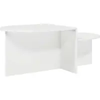 vidaXL Salontafel Hoogglans Wit 100 x 50 x 40 cm Bewerkt hout