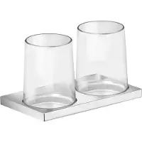 Keuco dubbele glashouder 11 kp m Uitvoering glas kristal tumbler verchroomd