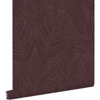ESTAhome behang palmbladeren aubergine paars - 50 x 900 cm - 131217