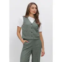 MSCH Copenhagen Dames Blazers Mschviana Ginia V Neck Waistcoat - Groen - Maat S