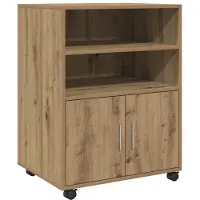 vidaXL Rolkast 60x48x81 cm bewerkt hout artisanaal eikenkleurig