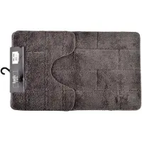 Mondex badkamermat polyester ZAC Komplet 50x37x50x80 donkergrijs set