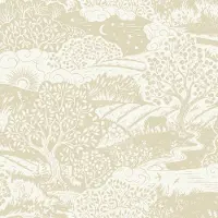 Boråstapeter Vliesbehang 5829 - Nordic Folks - Toile de Jouy Geel - 53cm x 10.05m