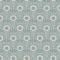Boråstapeter Vliesbehang 5813 - Nordic Folks - Botanisch Blauw - 53cm x 10.05m
