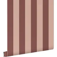 ESTAhome behang strepen bordeaux rood en roze - 0.53 x 10.05 m - 131979