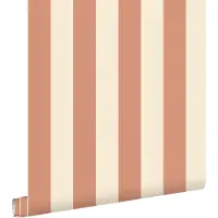 ESTAhome behang strepen roze en beige - 0.53 x 10.05 m - 131922