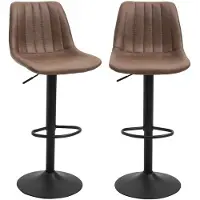 Sweiko Barkruk - Set van 2 - Retro design - Zithoogte verstelbaar - Bruin + Zwart