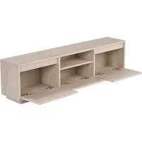 Skye Decor , hoogwaardige TV-standaard, travertin, 160 x 42 x 30 cm | 100% melaminecoating op spaanplaat, dikte: 18 mm | Ideaal voor modern wonen, elegant en functioneel.
