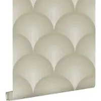 ESTAhome behang 3D-motief vergrijsd olijfgroen - 50 x 900 cm - 131120