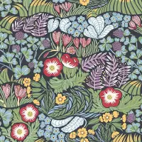 Boråstapeter Vliesbehang 4842 - New Heritage - Botanisch Blauw - 53cm x 10.05m