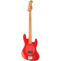 Sadowsky MetroExpress Vintage M Bass Roasted Maple Candy Apple Red Metallic High Polish elektrische basgitaar met gigbag
