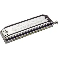 Hohner Silver Concerto C chromatische mondharmonica - zilver