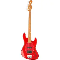 Sadowsky MetroExpress Vintage M/J Bass Roasted Maple Solid Candy Apple Red Metallic High Polish basgitaar met gigbag