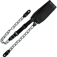 Richter 1951 Black & Silver Succubus Gitaarband met ketting en leren schouderstuk