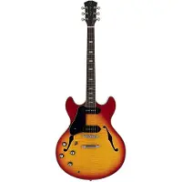 Sire Larry Carlton H7VL Cherry Sunburst linkshandige semi-akoestische gitaar