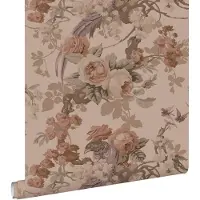 ESTAhome behang bloemen en vogels oudroze - 50 x 900 cm - 139809