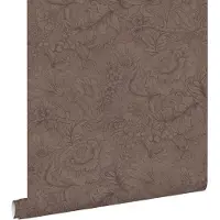 ESTAhome behang bloemmotief bruin - 50 x 900 cm - 131853
