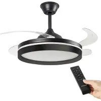 InnovaGoods Plafondventilator met LED-verlichting, Inklapbare bladen, 3 standen, 6 snelheden, DC-motor en afstandsbediening VENTILATOR