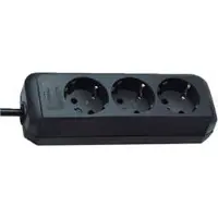 Brennenstuhl 1158620015 Stekkerdoos | Eco-Line | 3 Sockets | Zwart | 1,5 meter
