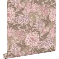 ESTAhome behang vintage bloemen licht mauve paars - 50 x 900 cm - 131849