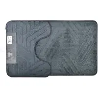 Bathlab - ZAC Set van 2 Badkamerkleden 50x40/50x80cm - Badkamermat - WC mat - Toiletmat - Anti-slip- Badmat - grijs