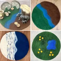 Cosy vilt scenery matten speelset 3 stuks voor fantasierijk spel.