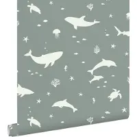 ESTAhome behang onderwaterwereld blauwgroen - 50 x 900 cm - 131474