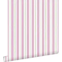 ESTAhome behang strepen paars en groen - 50 x 900 cm - 131959