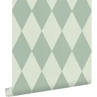 ESTAhome behang ruiten saliegroen - 50 x 900 cm - 131916