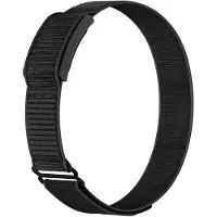 Strap-it Nylon bovenarmband geschikt voor Amazfit Helio - Comfortabele bicep band (Zwart)