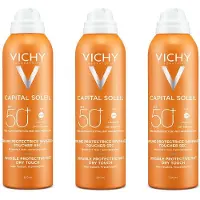 VICHY Capital Soleil Invisible Protective Mist Dry Touch Spf50+ | Lichaam 3x200 ml Crème
