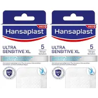 Hansaplast Ultra Sensitive XL 5 x 7,2 cm 2x5 St Pleister