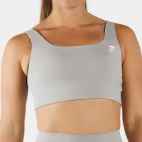 ZEUZ Dames Sport BH Longline – Medium Support Fitness - Lichtgrijs - L