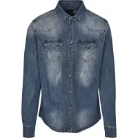 Brandit Overhemd 'Riley' blauw denim