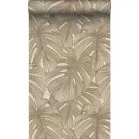 Origin Wallcoverings behang 3D-motief bladeren beige - 50 x 900 cm - 347916